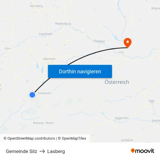 Gemeinde Silz to Lasberg map