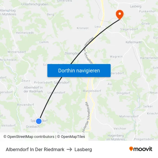Alberndorf In Der Riedmark to Lasberg map