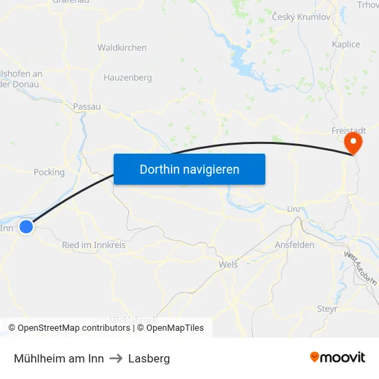 Mühlheim am Inn to Lasberg map