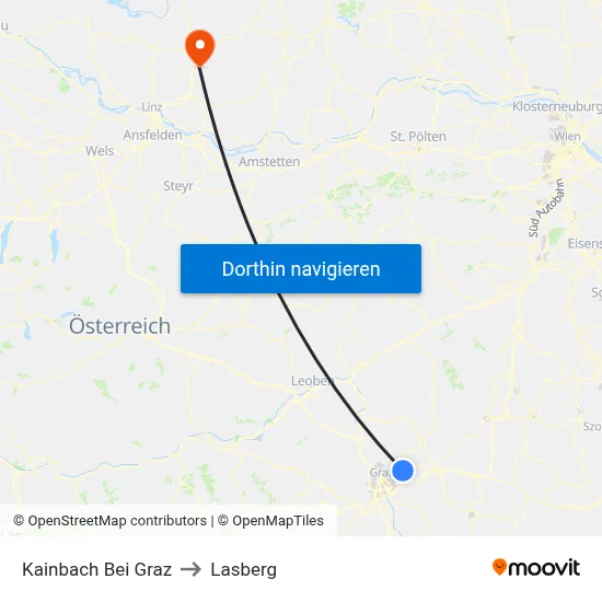 Kainbach Bei Graz to Lasberg map