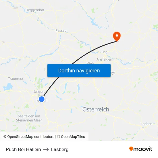 Puch Bei Hallein to Lasberg map
