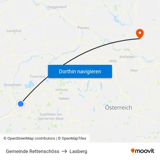 Gemeinde Rettenschöss to Lasberg map