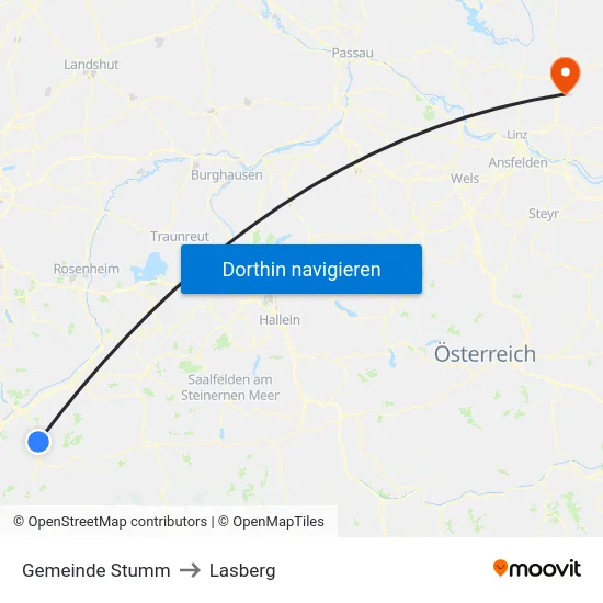 Gemeinde Stumm to Lasberg map