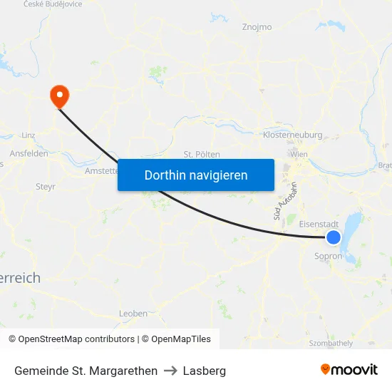 Gemeinde St. Margarethen to Lasberg map