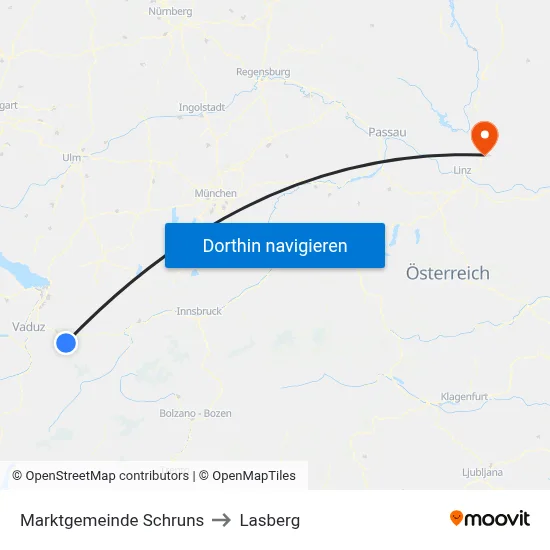 Marktgemeinde Schruns to Lasberg map