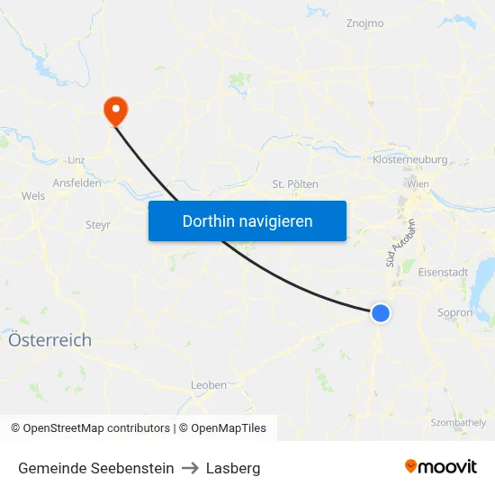 Gemeinde Seebenstein to Lasberg map