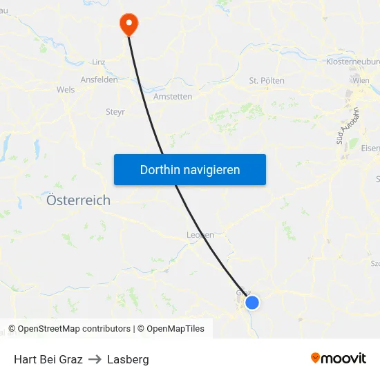 Hart Bei Graz to Lasberg map