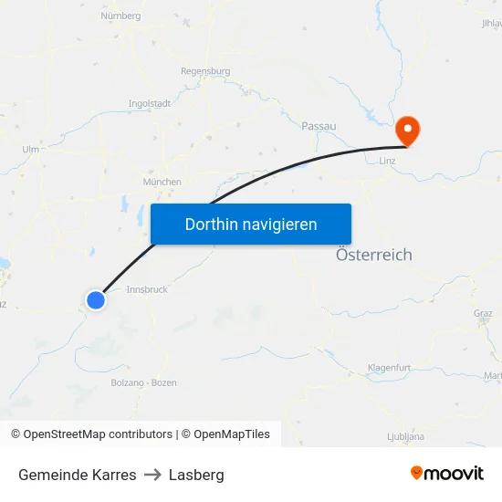 Gemeinde Karres to Lasberg map