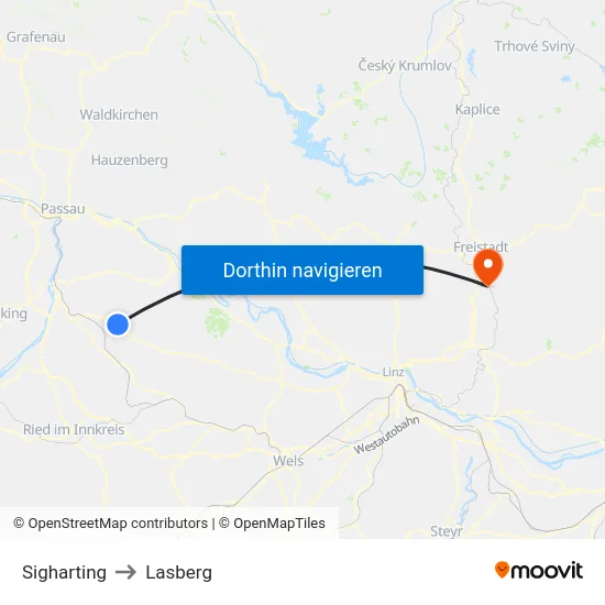 Sigharting to Lasberg map