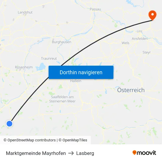 Marktgemeinde Mayrhofen to Lasberg map