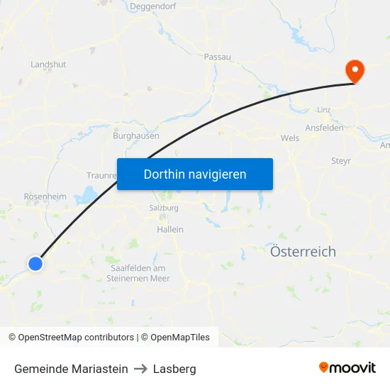 Gemeinde Mariastein to Lasberg map