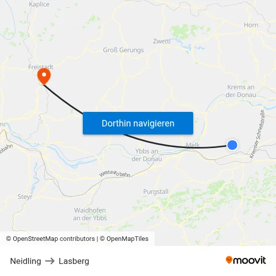 Neidling to Lasberg map