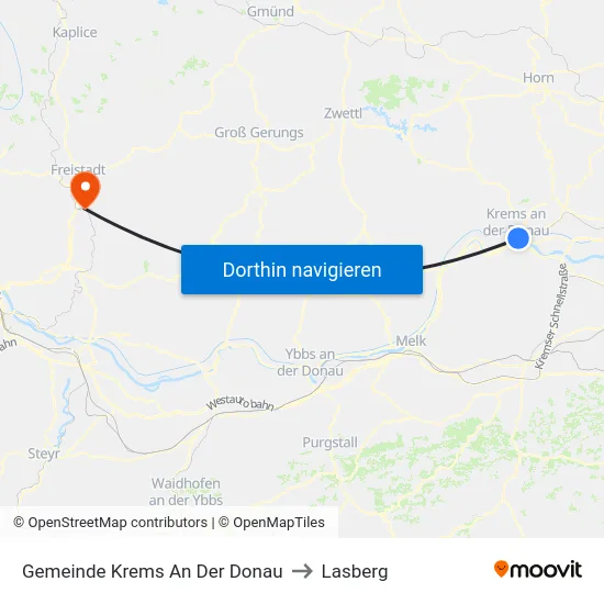 Gemeinde Krems An Der Donau to Lasberg map
