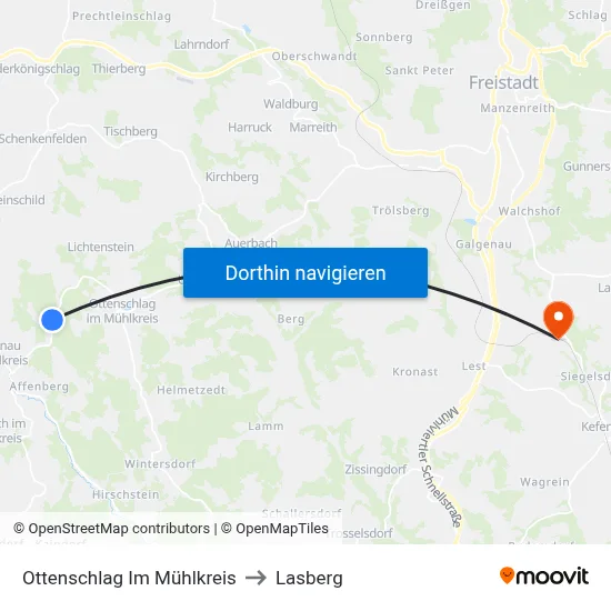 Ottenschlag Im Mühlkreis to Lasberg map