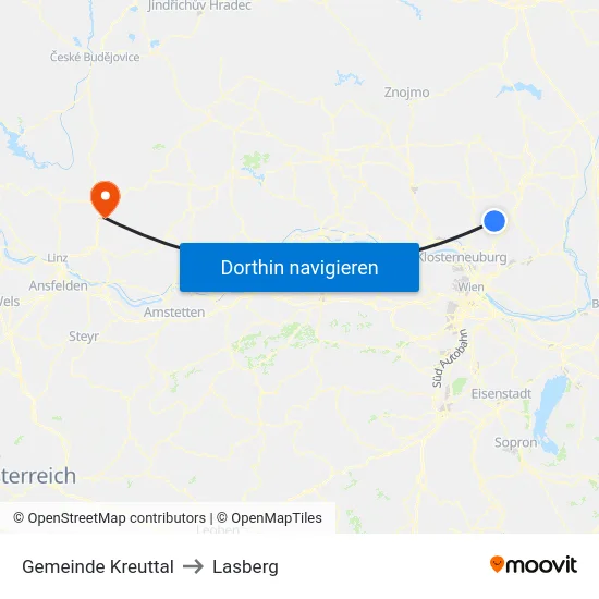 Gemeinde Kreuttal to Lasberg map