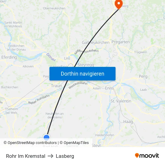 Rohr Im Kremstal to Lasberg map