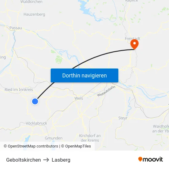 Geboltskirchen to Lasberg map