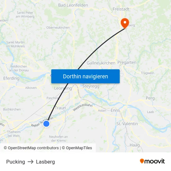 Pucking to Lasberg map