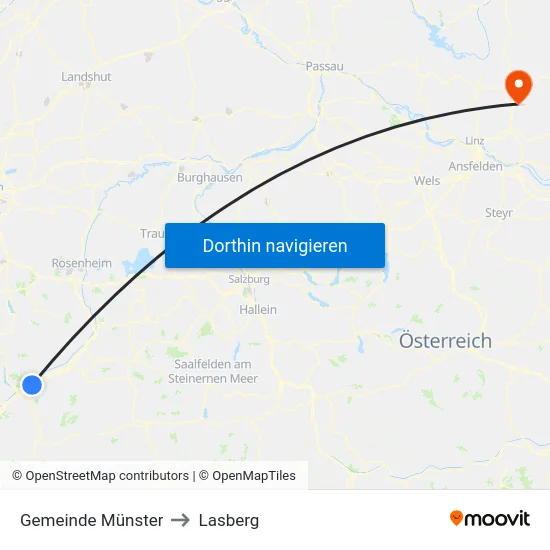 Gemeinde Münster to Lasberg map