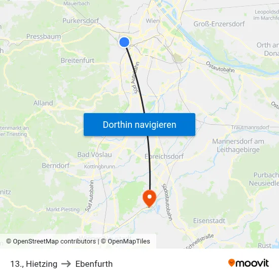 13., Hietzing to Ebenfurth map