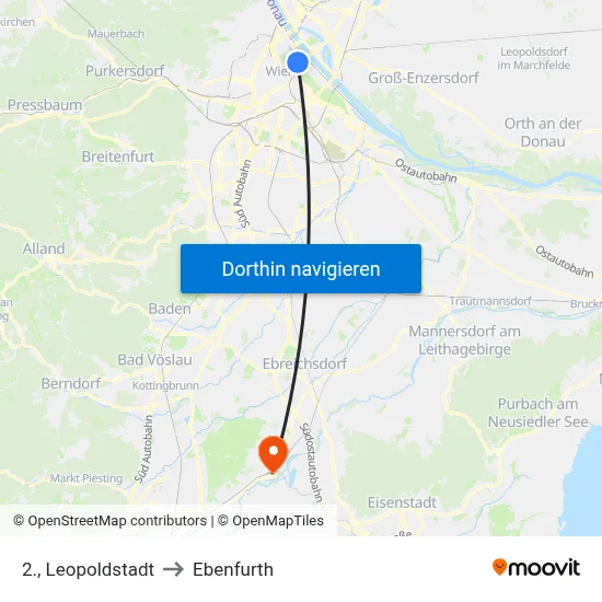 2., Leopoldstadt to Ebenfurth map