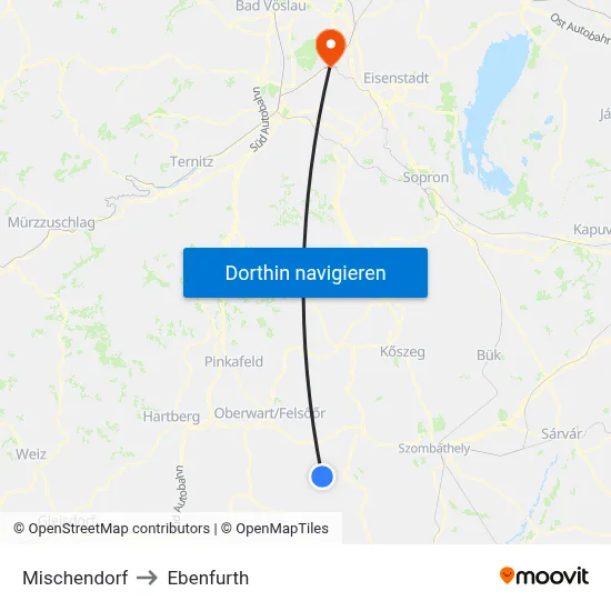 Mischendorf to Ebenfurth map