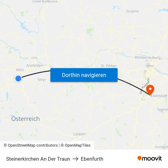 Steinerkirchen An Der Traun to Ebenfurth map
