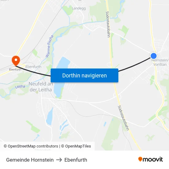 Gemeinde Hornstein to Ebenfurth map