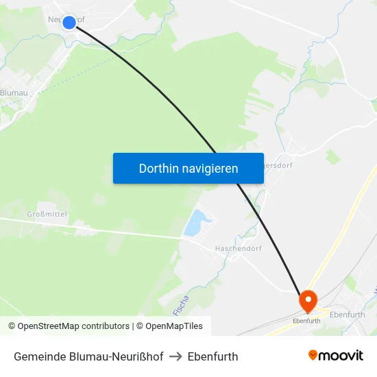 Gemeinde Blumau-Neurißhof to Ebenfurth map
