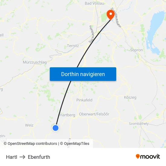 Hartl to Ebenfurth map