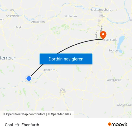 Gaal to Ebenfurth map