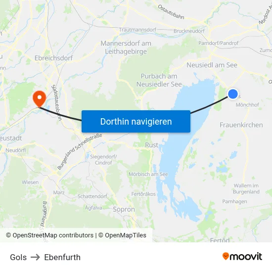 Gols to Ebenfurth map