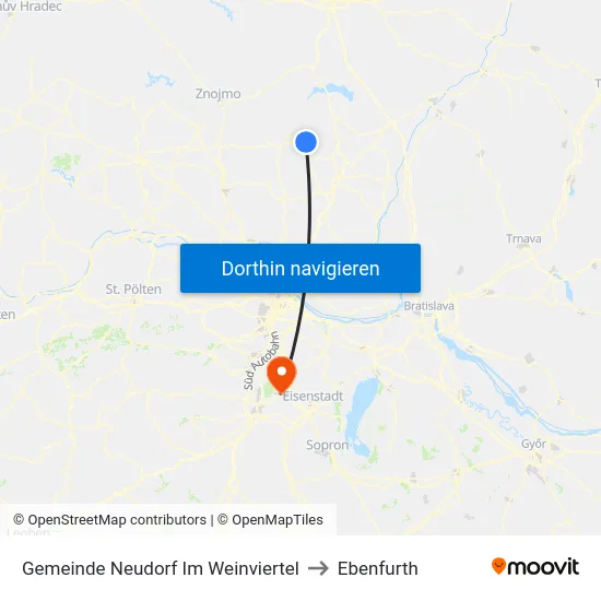 Gemeinde Neudorf Im Weinviertel to Ebenfurth map