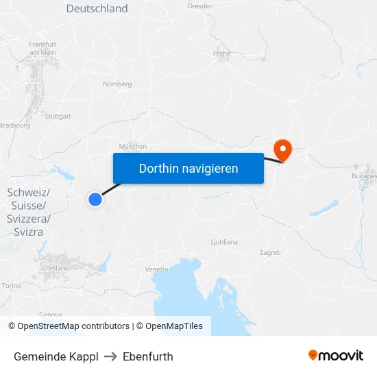 Gemeinde Kappl to Ebenfurth map