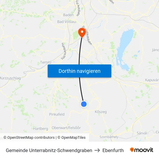 Gemeinde Unterrabnitz-Schwendgraben to Ebenfurth map