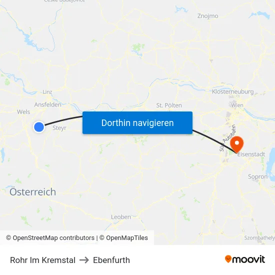 Rohr Im Kremstal to Ebenfurth map