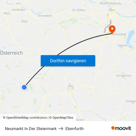 Neumarkt In Der Steiermark to Ebenfurth map