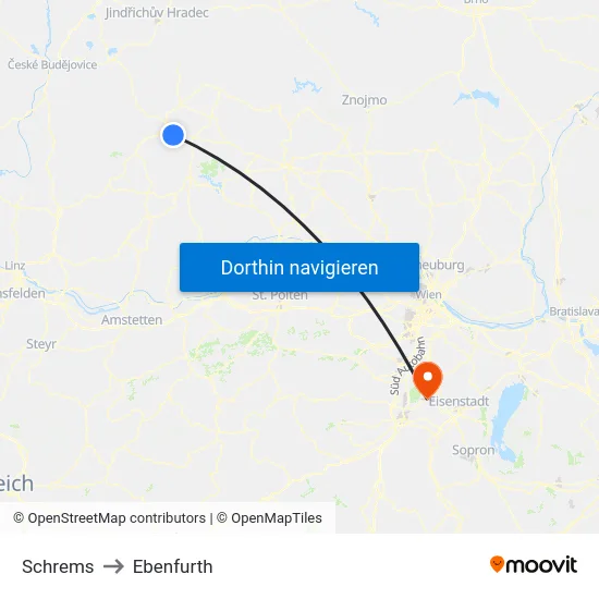 Schrems to Ebenfurth map