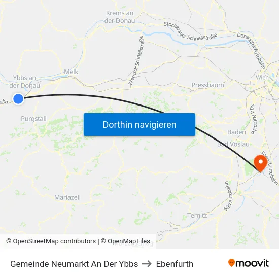 Gemeinde Neumarkt An Der Ybbs to Ebenfurth map