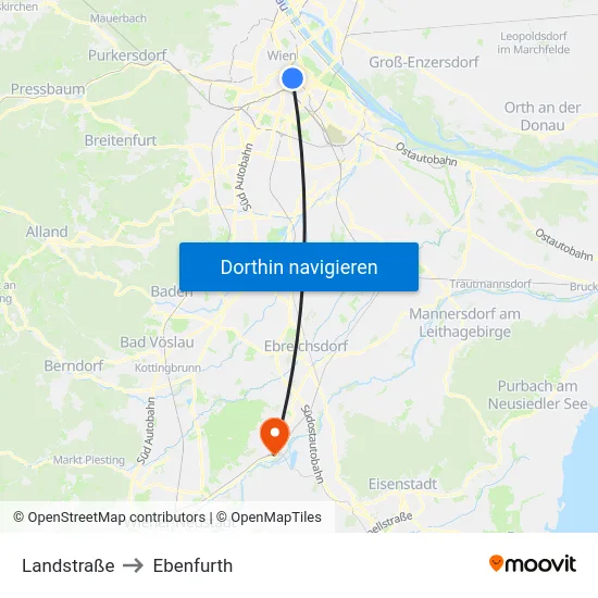 Landstraße to Ebenfurth map