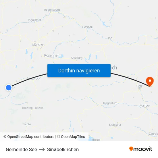 Gemeinde See to Sinabelkirchen map