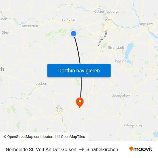 Gemeinde St. Veit An Der Gölsen to Sinabelkirchen map