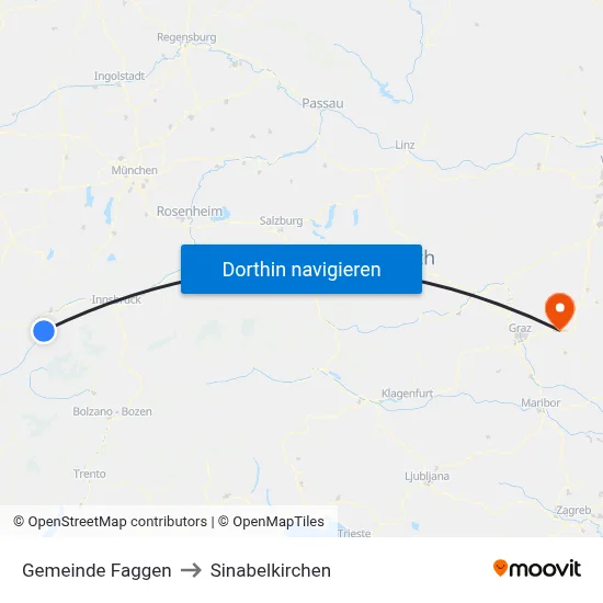 Gemeinde Faggen to Sinabelkirchen map