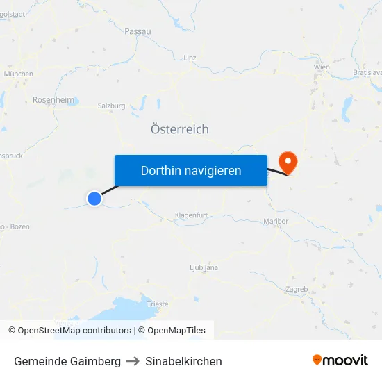 Gemeinde Gaimberg to Sinabelkirchen map