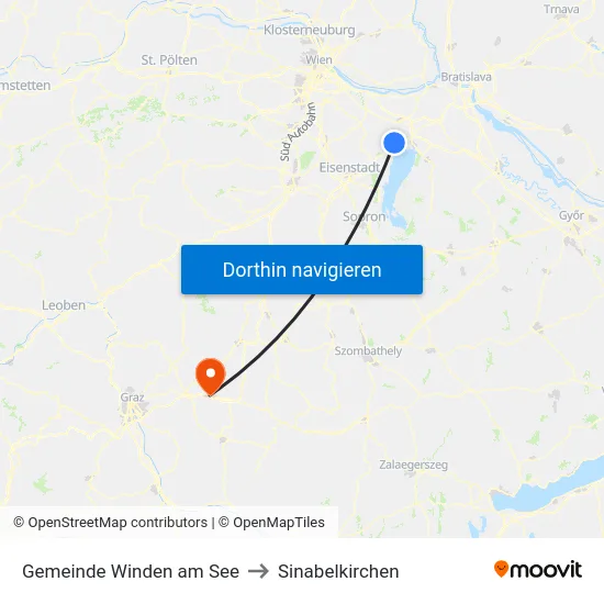 Gemeinde Winden am See to Sinabelkirchen map