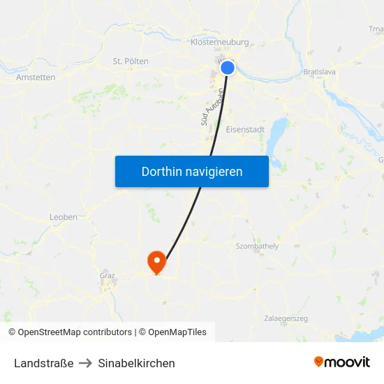 Landstraße to Sinabelkirchen map