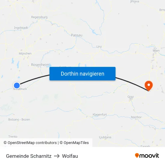 Gemeinde Scharnitz to Wolfau map