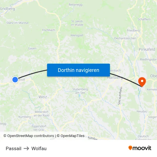 Passail to Wolfau map