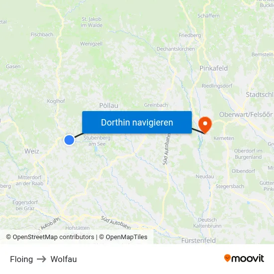 Floing to Wolfau map