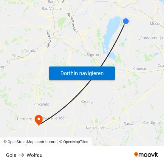 Gols to Wolfau map